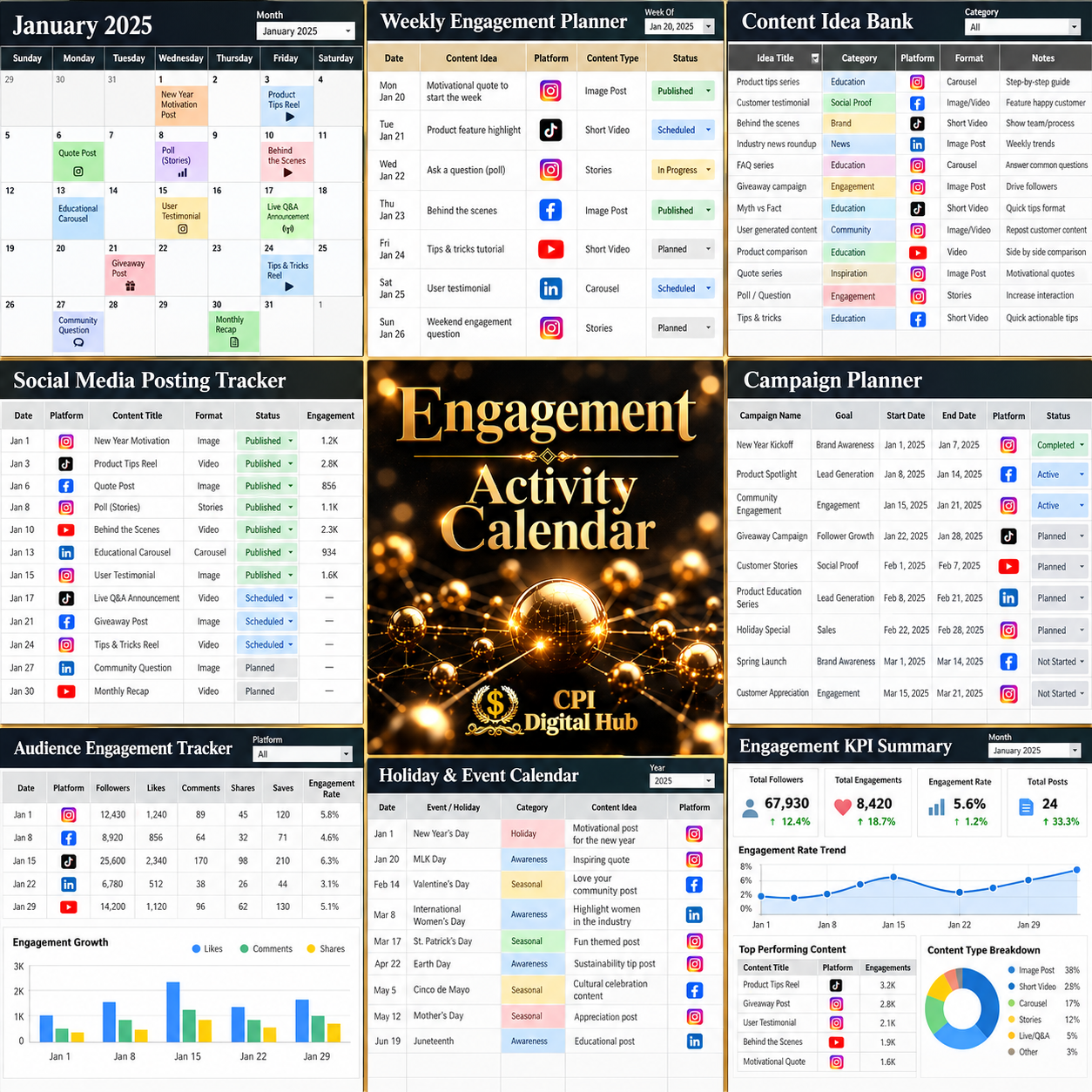 Engagement Activity Calendar