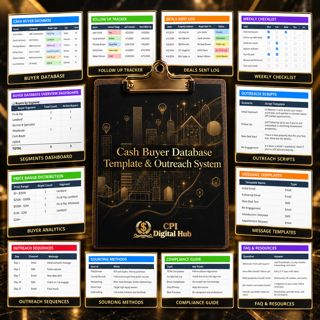 Cash Buyer Database Template & Outreach System