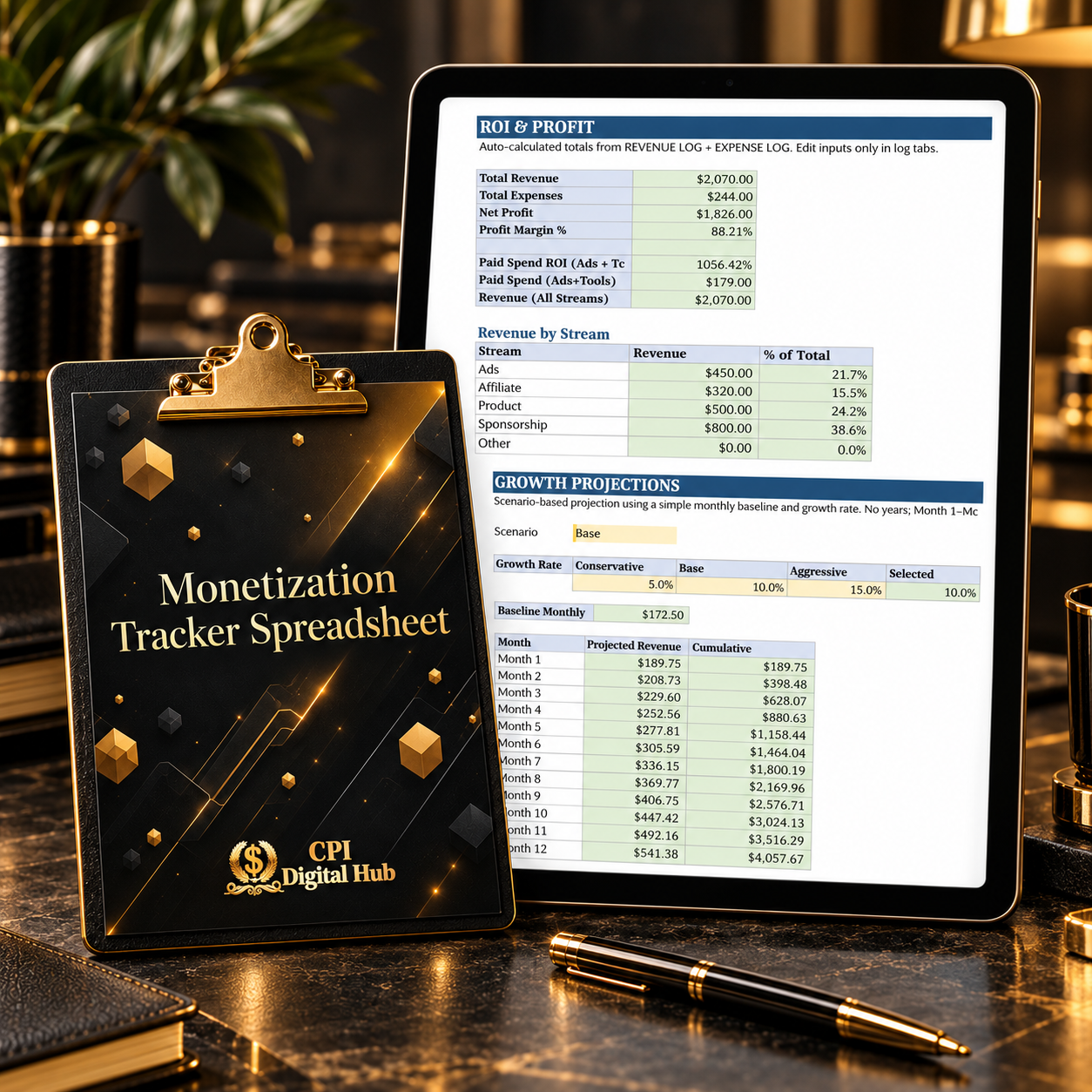 Monetization Tracker Spreadsheet