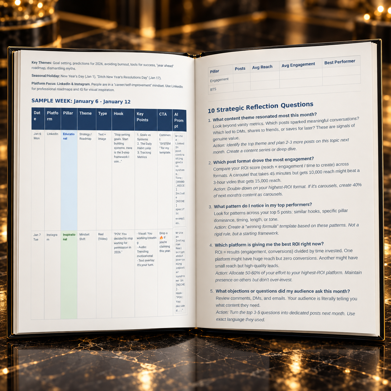 Social Media Content Calendar